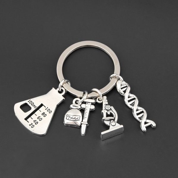 1pc chemical molecular dna key rings microscope keychain microscope experiment equipment keyring for student gift jewelry handcraft, Slivery;golden
1pc chemical molecular dna key rings microscope keychain microscope experiment equipment keyring for student gift jewelry handcraft, Slivery;golden