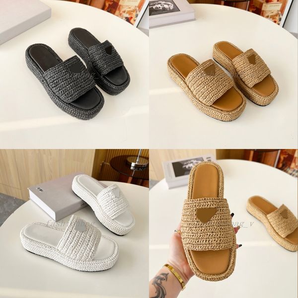 designer sandals women slippers vine woven thick sole shoes soft sole summer outdoor beach sandal solid color matching, Black
designer sandals women slippers vine woven thick sole shoes soft sole summer outdoor beach sandal solid color matching, Black