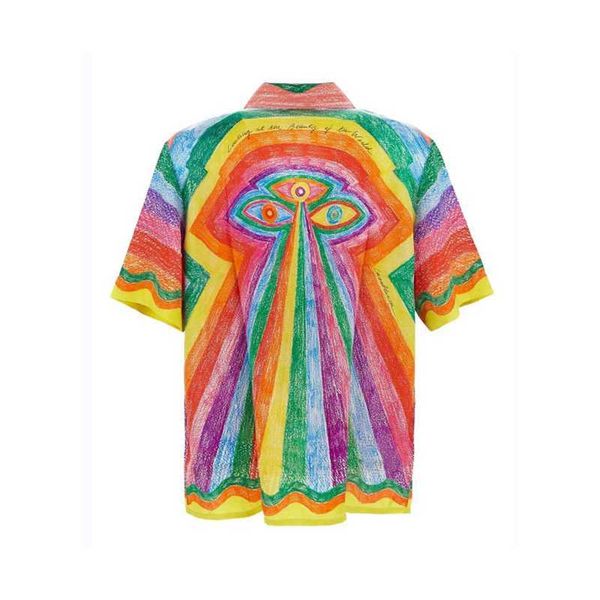 casablanca designer shirt original product colored portrait rainbow eyes couple twill silk short sleeve shirt, White;black
casablanca designer shirt original product colored portrait rainbow eyes couple twill silk short sleeve shirt, White;black