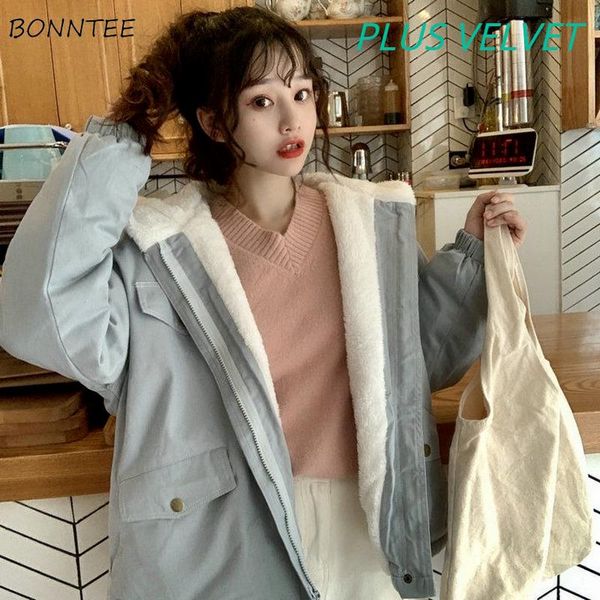 leather short style parkas women solid aesthetic allmatch students simple winter coat loose korean fashion hooded streetwear sweet, Black
leather short style parkas women solid aesthetic allmatch students simple winter coat loose korean fashion hooded streetwear sweet, Black