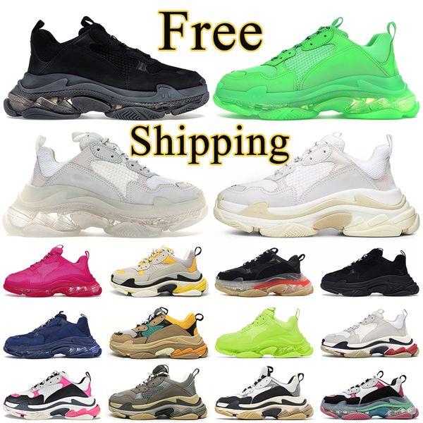 triple s men women running shoes platform sneakers clear sole black white pink neon green fluo yellow mens outdoor sneaker trainers
triple s men women running shoes platform sneakers clear sole black white pink neon green fluo yellow mens outdoor sneaker trainers