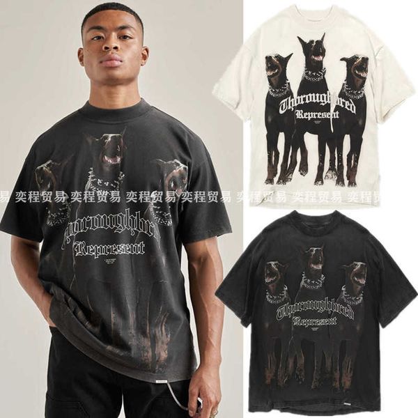 men and women t-shirtsr 21aw doberman dog head short sleeve american print casual loose men's and women's short sleeve high street, White;black
men and women t-shirtsr 21aw doberman dog head short sleeve american print casual loose men's and women's short sleeve high street, White;black