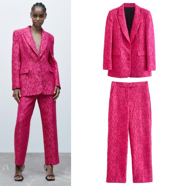 pants 2022 autumn new women's fashion casual lapel temperament allmatch lace fabric slim suit jacket and high waist ankle pants, White
pants 2022 autumn new women's fashion casual lapel temperament allmatch lace fabric slim suit jacket and high waist ankle pants, White