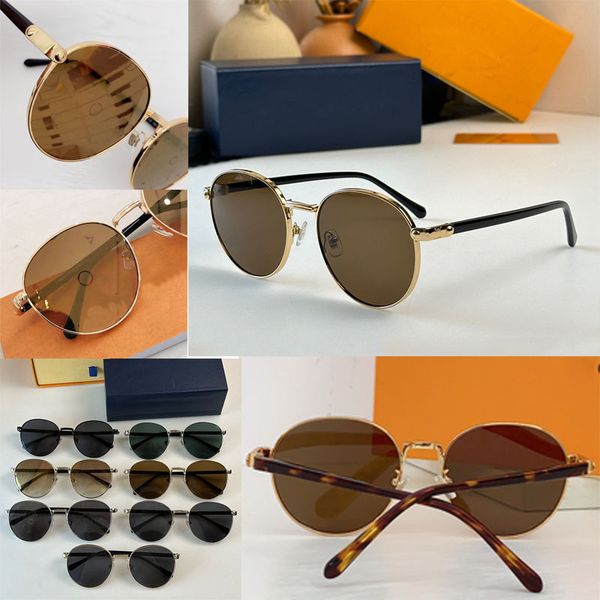 

Mens and womens designer letter signature metal round sunglasses elegant men s and women s gradient lenses with printing acetate lens legs Z1909U driving vacation