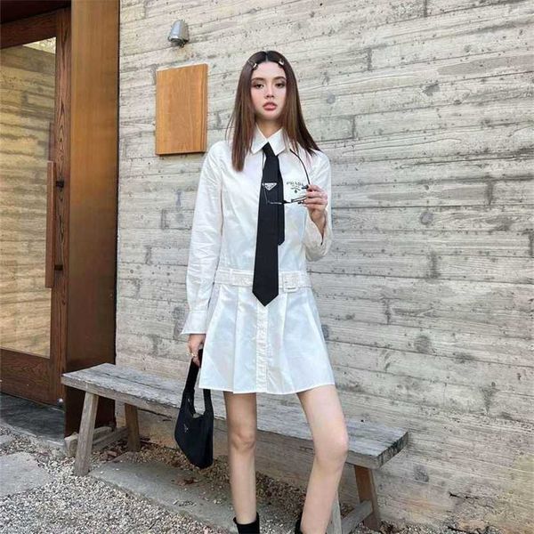 24% off family spring/summer new triangle necktie decoration temperament academy style bottom pleated shirt dress, Black;gray 
24% off family spring/summer new triangle necktie decoration temperament academy style bottom pleated shirt dress, Black;gray
