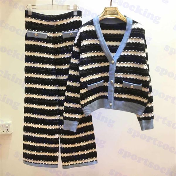 striped cardigan pants set v neck womens coat trousers gold thread design two colors358b, Black
striped cardigan pants set v neck womens coat trousers gold thread design two colors358b, Black