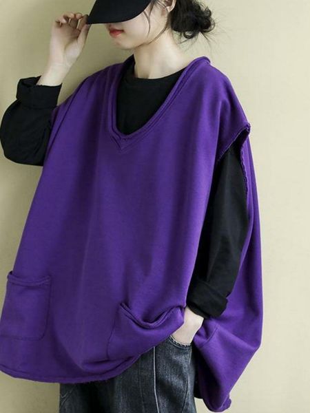 leather loose literary sleeveless vest oversized women's wear spring and autumn new solid color allmatch casual vest coat, Black
leather loose literary sleeveless vest oversized women's wear spring and autumn new solid color allmatch casual vest coat, Black