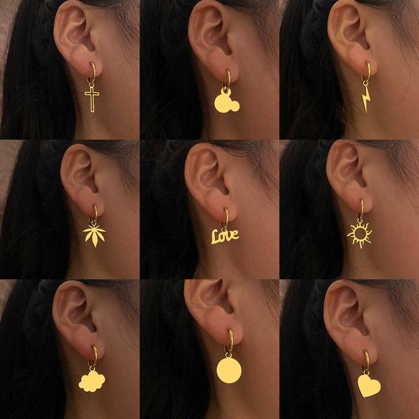 charm stainless steel earrings minimalist cross leaf lightning amulet earrings 2022trend charm earrings for women jewelry party gifts w0422, Golden
charm stainless steel earrings minimalist cross leaf lightning amulet earrings 2022trend charm earrings for women jewelry party gifts w0422, Golden