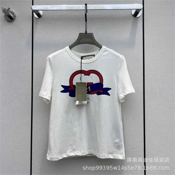 20% off spring/summer new women's family pure cotton round neck printed short sleeve t-shirt interlocking gujia 1921 letter, White
20% off spring/summer new women's family pure cotton round neck printed short sleeve t-shirt interlocking gujia 1921 letter, White