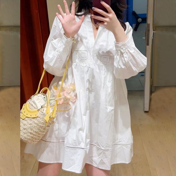 casual dresses sandro embroidered cotton dress loose a-line flare dress for women, Black;gray
casual dresses sandro embroidered cotton dress loose a-line flare dress for women, Black;gray