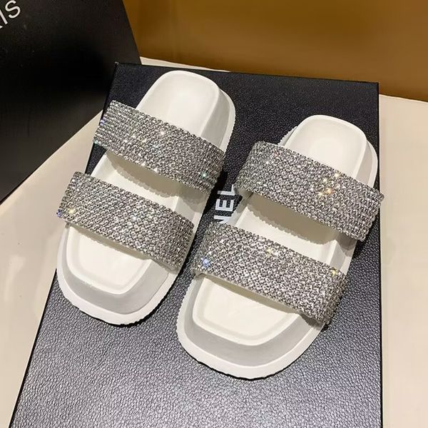 platform slippers female summer fashion cute beautiful rhinestones outdoor shopping leisure personality beach sandals, Black
platform slippers female summer fashion cute beautiful rhinestones outdoor shopping leisure personality beach sandals, Black