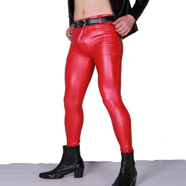 pants stylish latex male tight pu pencil pants men trousers faux leather shiny glossy club stage fashion wear ninth pants chaparejos, Black
pants stylish latex male tight pu pencil pants men trousers faux leather shiny glossy club stage fashion wear ninth pants chaparejos, Black