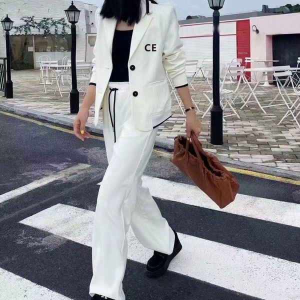 women's two piece sets pants casual suits designers ce jackets coats for women long sleeve jacket cool girls streetwear luxury designer, White
women's two piece sets pants casual suits designers ce jackets coats for women long sleeve jacket cool girls streetwear luxury designer, White