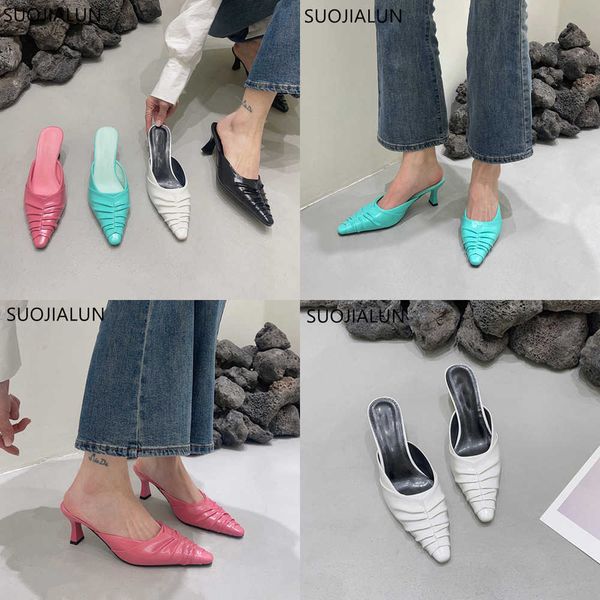 sandals spring new women slipper fashion pleated slip on mules shoes thin high heel ladies elegant sandal dress slides 230316, Black
sandals spring new women slipper fashion pleated slip on mules shoes thin high heel ladies elegant sandal dress slides 230316, Black