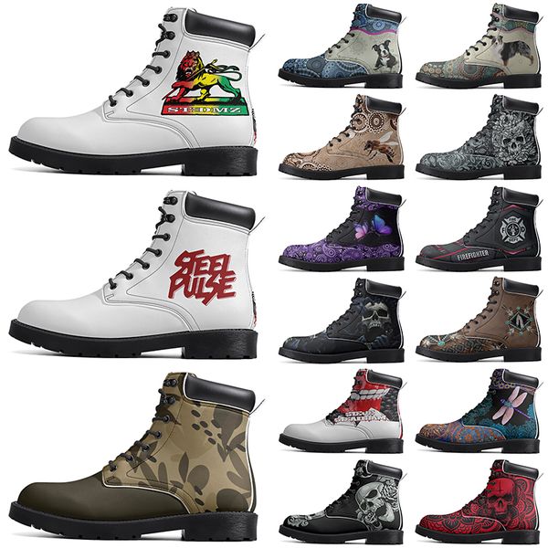 Diy Fashionable Versatile Outdoor Boots Non-slip Winter Comfortable Casual Customized Elevated Classsic Light PeachPuff Totem Boots