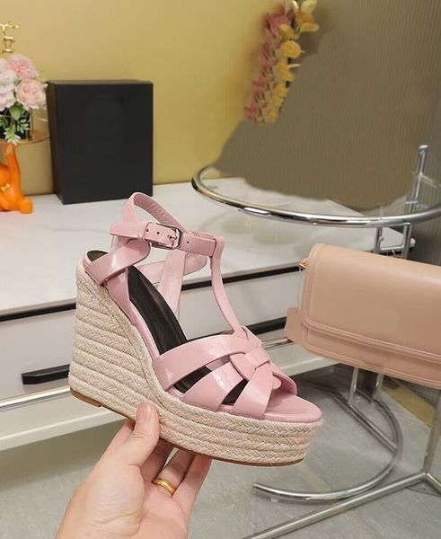 slope heeled woven women's sandals with non slip leather sole designer high heels 14cm 35-42, Black
slope heeled woven women's sandals with non slip leather sole designer high heels 14cm 35-42, Black