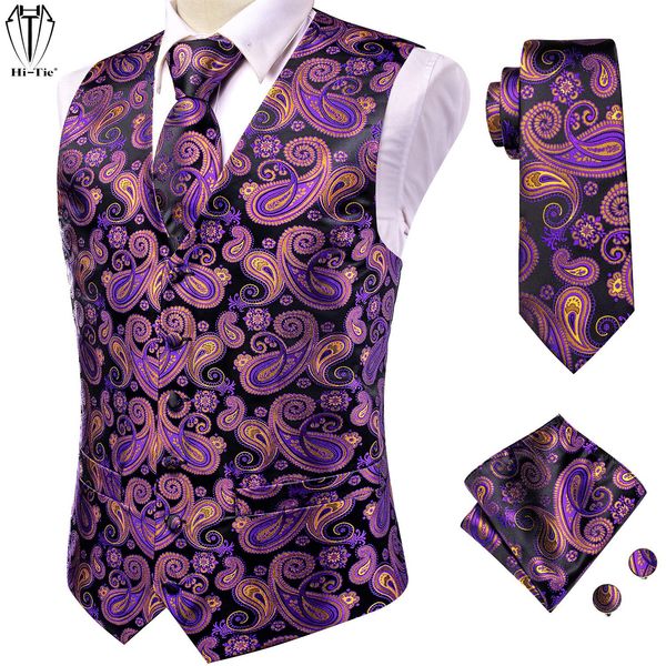 blazers hitie jacquard silk mens suit vest tie set sleeveless purple blue red green gold paisley waistcoat necktie hanky cuff links big, White;black
blazers hitie jacquard silk mens suit vest tie set sleeveless purple blue red green gold paisley waistcoat necktie hanky cuff links big, White;black