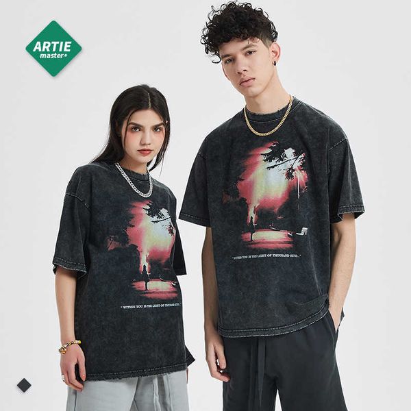 men and women t-shirtsartie menswear | trendy menswear landscape print men's short sleeve high street hip hop short sleeve t-shirt men, White;black
men and women t-shirtsartie menswear | trendy menswear landscape print men's short sleeve high street hip hop short sleeve t-shirt men, White;black