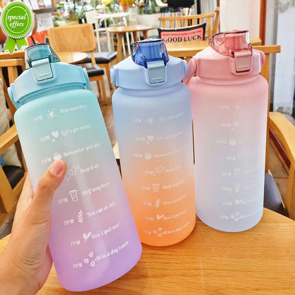 new 2l water bottle with straw time marker plastic water cup large capacity frosted outdoor sports bottles botella de agua 2 litros
new 2l water bottle with straw time marker plastic water cup large capacity frosted outdoor sports bottles botella de agua 2 litros