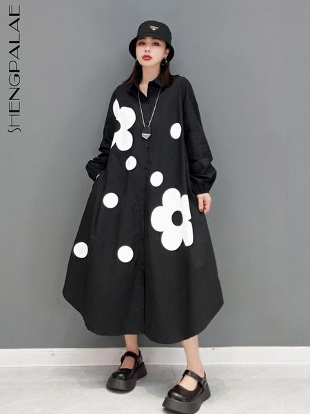 dresses shengpalae fashion dot printed shirt derss women autumn 2022 new lapel single breasted loose long sleeve midcalf dresses female, Black;gray
dresses shengpalae fashion dot printed shirt derss women autumn 2022 new lapel single breasted loose long sleeve midcalf dresses female, Black;gray