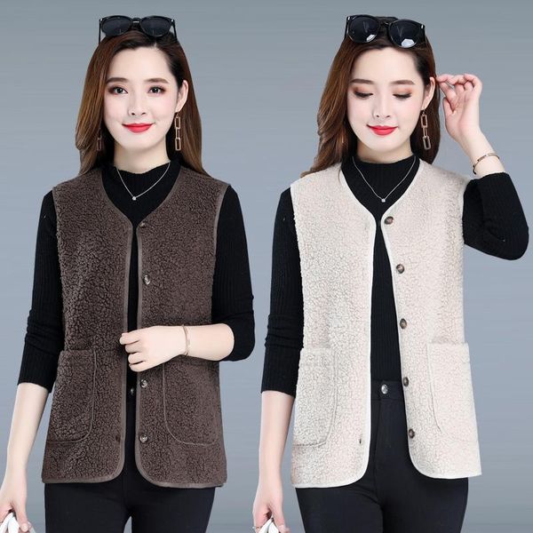 vests 5xl 6xl lamb wool autumn winter coat women jacket fleece shaggy warm sleeveless waistcoat overcoat single breasted outwear vest, Black;white
vests 5xl 6xl lamb wool autumn winter coat women jacket fleece shaggy warm sleeveless waistcoat overcoat single breasted outwear vest, Black;white