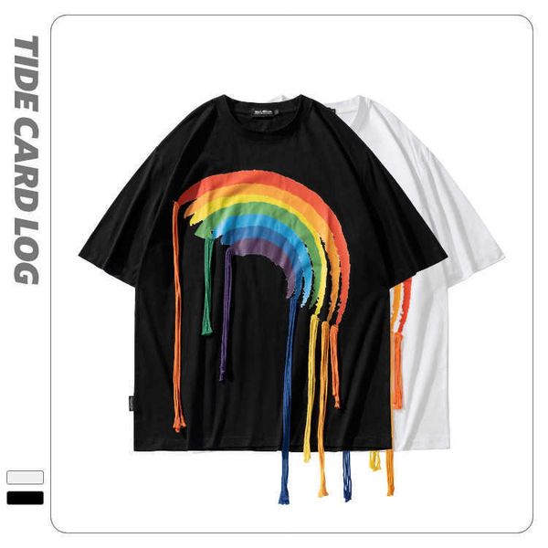 men and women t-shirtstide card log women's wear | new rainbow print casual loose china-chic men's couple short sleeve t-shirt, White;black
men and women t-shirtstide card log women's wear | new rainbow print casual loose china-chic men's couple short sleeve t-shirt, White;black