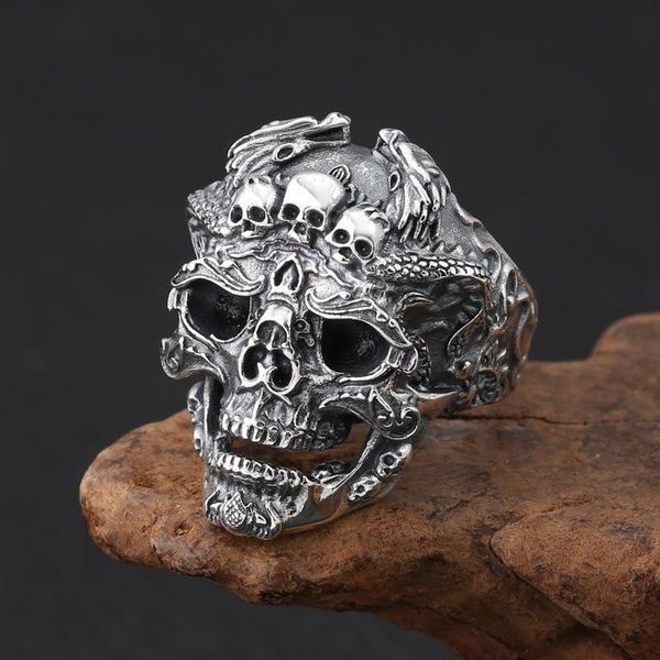 hip-hop men's biker rings ghost head skull rings for men gothic punk metal rock biker jewelry accessories wholesale, Silver
hip-hop men's biker rings ghost head skull rings for men gothic punk metal rock biker jewelry accessories wholesale, Silver