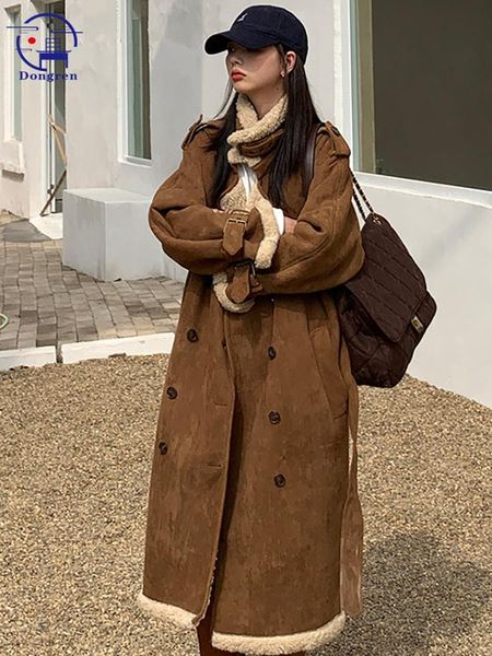 leather new cotton jacket women autumn winter korean retro loose mid length over the knee lamb wool padded coat parka coat women, Black
leather new cotton jacket women autumn winter korean retro loose mid length over the knee lamb wool padded coat parka coat women, Black