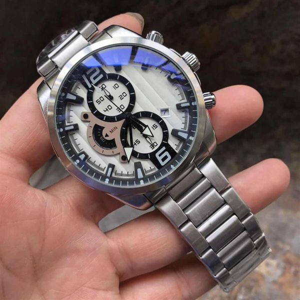luxury mens sports watches designer brand quartz watch fashion stainless steel men military chronograph wristwatches orologio 250h, Slivery;brown
luxury mens sports watches designer brand quartz watch fashion stainless steel men military chronograph wristwatches orologio 250h, Slivery;brown