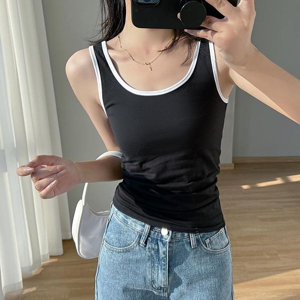 tanks make spot summer routine design feeling black together white stitching condole belt vest niche ins han edition joker, Black;white
tanks make spot summer routine design feeling black together white stitching condole belt vest niche ins han edition joker, Black;white