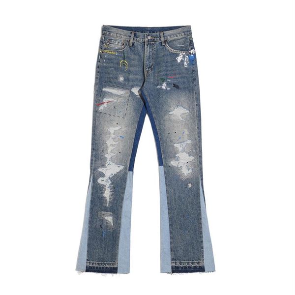 2022ss new jeans hand-painted high street men's women's fashion stitched flare jeans2416, Black;brown
2022ss new jeans hand-painted high street men's women's fashion stitched flare jeans2416, Black;brown