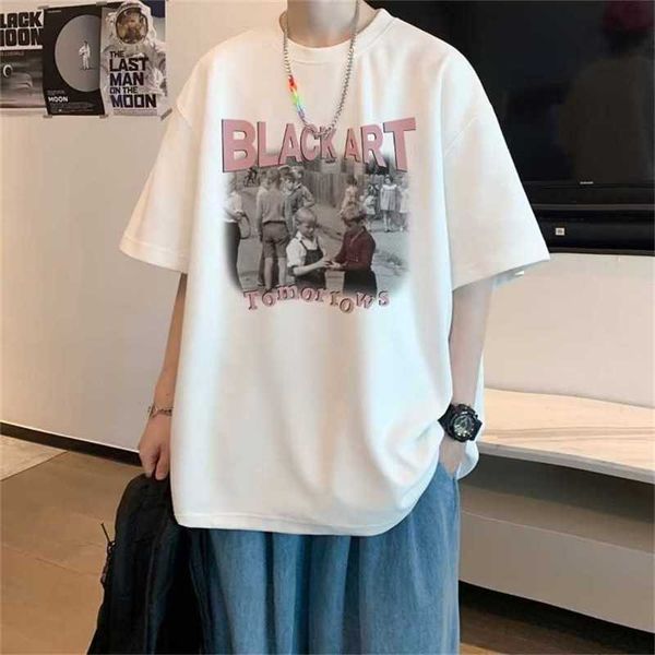 20% off summer printed t-shirt men's and versatile loose oversize trendy street short sleeves, White;black
20% off summer printed t-shirt men's and versatile loose oversize trendy street short sleeves, White;black
