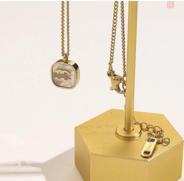 fashion designer brand double letter necklaces chain pendant 14k gold plated stainless steel women womens wedding jewelry accessores gifts, Silver
fashion designer brand double letter necklaces chain pendant 14k gold plated stainless steel women womens wedding jewelry accessores gifts, Silver