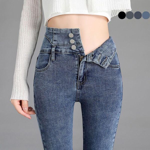 jeans highquality new vintage highwaist stretch skinny jeans women's fashion stretch button pencil pants mom casual jeans pants, Blue
jeans highquality new vintage highwaist stretch skinny jeans women's fashion stretch button pencil pants mom casual jeans pants, Blue