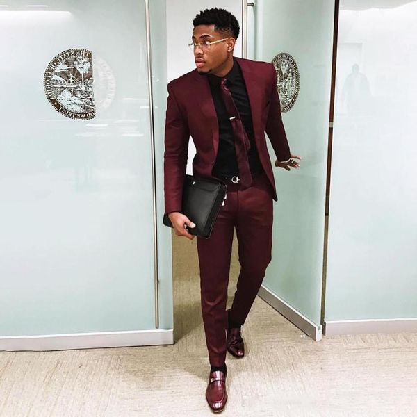 blazers burgundy slim fit mens suits wedding groom one button tuxedo 2 piece jacket pants set formal business office wear costume homme, White;black
blazers burgundy slim fit mens suits wedding groom one button tuxedo 2 piece jacket pants set formal business office wear costume homme, White;black