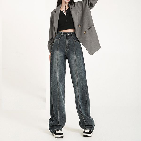 women's jeans american vintage tiedyed washed bluish grey spring autumn casual fashion straight neutral denim trousers female 230422, Blue
women's jeans american vintage tiedyed washed bluish grey spring autumn casual fashion straight neutral denim trousers female 230422, Blue
