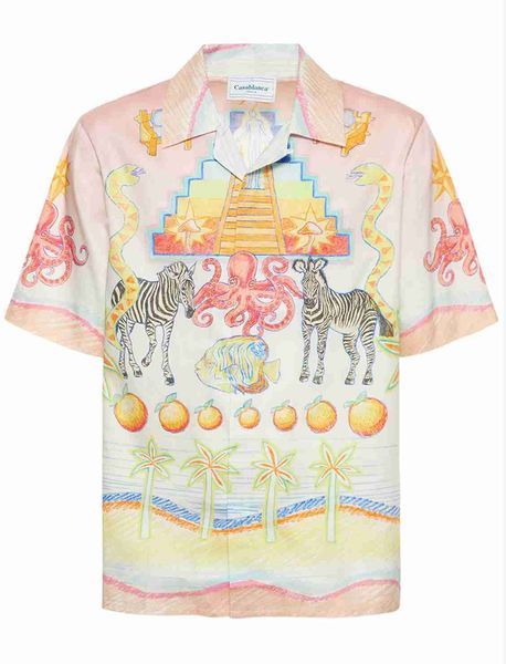 23ss new casablanca designer shirt crayon children's heart colored draft for men and women couples twill silk short sleeve shirts, White;black
23ss new casablanca designer shirt crayon children's heart colored draft for men and women couples twill silk short sleeve shirts, White;black
