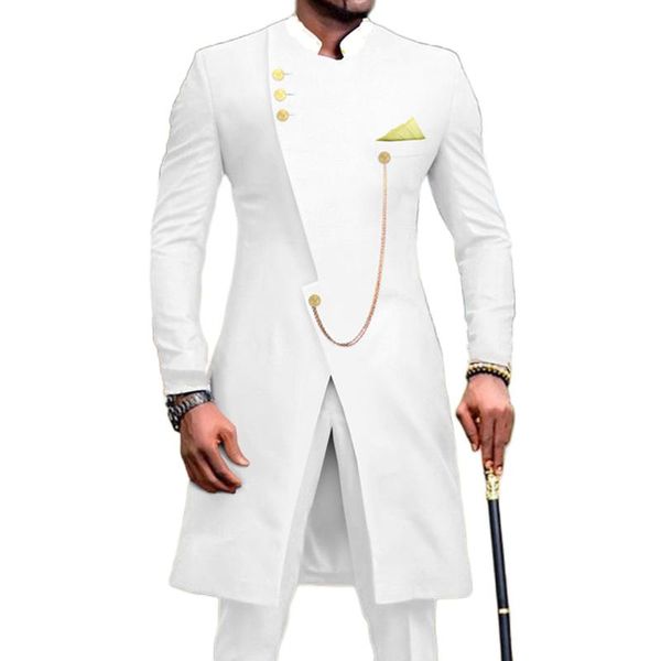 blazers african suit for men solid white long jackets and pants 2 piece slim fit formal outfits wedding costume homme classic blazer set, White;black
blazers african suit for men solid white long jackets and pants 2 piece slim fit formal outfits wedding costume homme classic blazer set, White;black