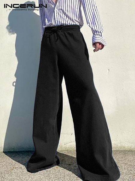 pants incerun men wide leg pants joggers streetwear 2022 drawstring casual long trousers men solid color loose fashion pantalon s5xl, Black
pants incerun men wide leg pants joggers streetwear 2022 drawstring casual long trousers men solid color loose fashion pantalon s5xl, Black