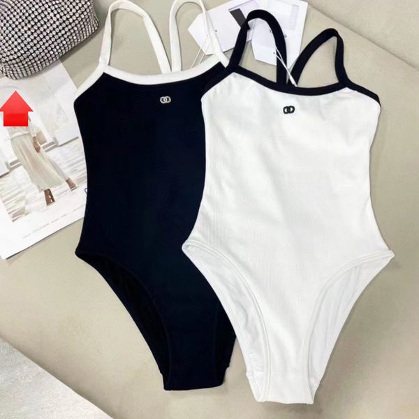 women's swimwear designer bikini swimsuits 2023 solid ribbed women one piece swimsuit female high waist bathing suit summer beach wear, White;black
women's swimwear designer bikini swimsuits 2023 solid ribbed women one piece swimsuit female high waist bathing suit summer beach wear, White;black