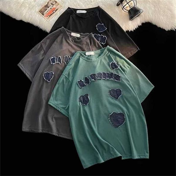 22% off hiphop love denim patch short men's fashion loose american street half sleeve t-shirt, White;black
22% off hiphop love denim patch short men's fashion loose american street half sleeve t-shirt, White;black