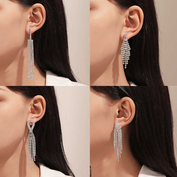 charm new fashion sparkling zirconia tassel earrings elegant romantic long single row earrings for women luxury wedding party jewelry w0422, Golden
charm new fashion sparkling zirconia tassel earrings elegant romantic long single row earrings for women luxury wedding party jewelry w0422, Golden