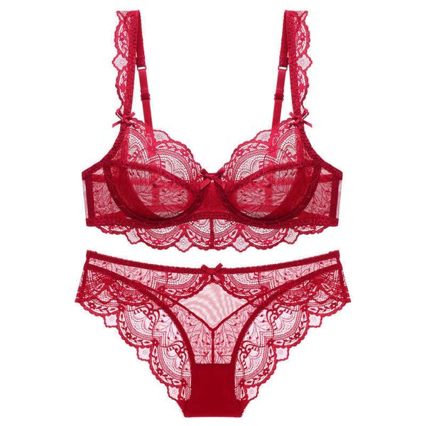 hollowed french ultra-thin out women's underwear with large chest and small lace and pure desire, Red;black
hollowed french ultra-thin out women's underwear with large chest and small lace and pure desire, Red;black