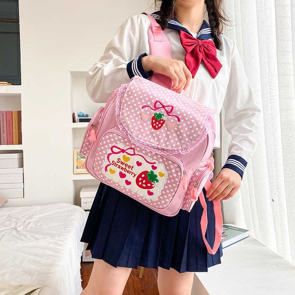 sandals preppy style children's school bags dot backpack for teenage girls school backpack kids schoolbags book bag j230422, Black
sandals preppy style children's school bags dot backpack for teenage girls school backpack kids schoolbags book bag j230422, Black