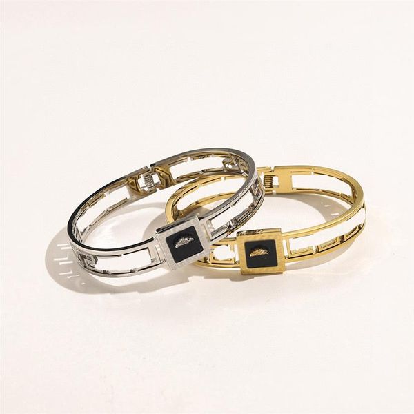 new style bracelets women bangle luxury designer jewelry 18k gold plated stainless steel wedding lovers gift bangles accessories w302j, Black
new style bracelets women bangle luxury designer jewelry 18k gold plated stainless steel wedding lovers gift bangles accessories w302j, Black