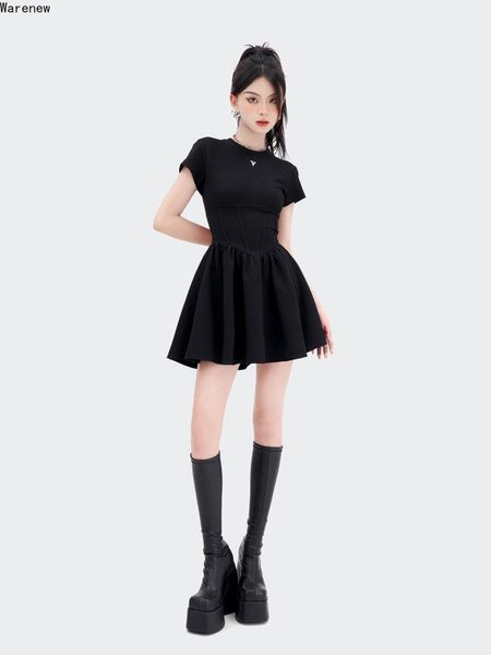 dresses 2023 summer high street short sleeve round neck black mini dresses women's casual chiffon high waist sheath aline dress, Black;gray
dresses 2023 summer high street short sleeve round neck black mini dresses women's casual chiffon high waist sheath aline dress, Black;gray