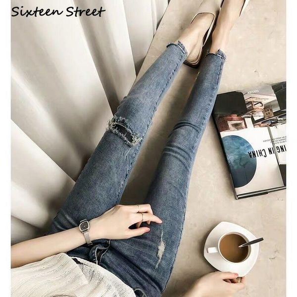 jeans chic ripped pencil jeans woman mom high waist denim fashion indie clothes aesthetic ankle length pants vintage streetwear, Blue
jeans chic ripped pencil jeans woman mom high waist denim fashion indie clothes aesthetic ankle length pants vintage streetwear, Blue