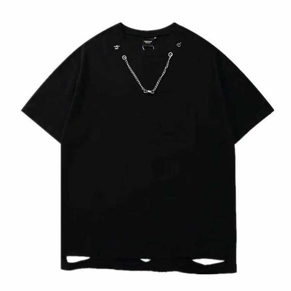 20% off street hem with holes in loose round neck and short men's trendy hip-hop personality solid color chain half sleeved t-shirt, White;black
20% off street hem with holes in loose round neck and short men's trendy hip-hop personality solid color chain half sleeved t-shirt, White;black