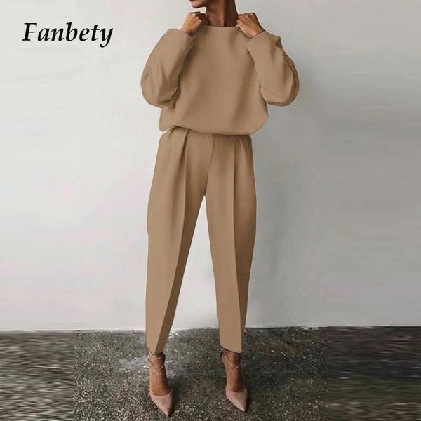 pants women elegant solid color 2 piece sets casual o neck pullover and long pants suit ladies fashion loose outfits streetwear, White
pants women elegant solid color 2 piece sets casual o neck pullover and long pants suit ladies fashion loose outfits streetwear, White