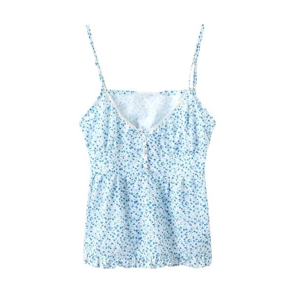 t-shirt puwd slim girls sweet floral camis 2022 summer fashion ladies vintage blue cute women soft cotton chic, White
t-shirt puwd slim girls sweet floral camis 2022 summer fashion ladies vintage blue cute women soft cotton chic, White